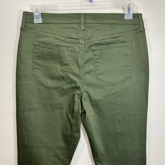 NWT Market and Spruce High Rise Twill Jeans Pants Olive Green Size 12 - Picture 3 of 11